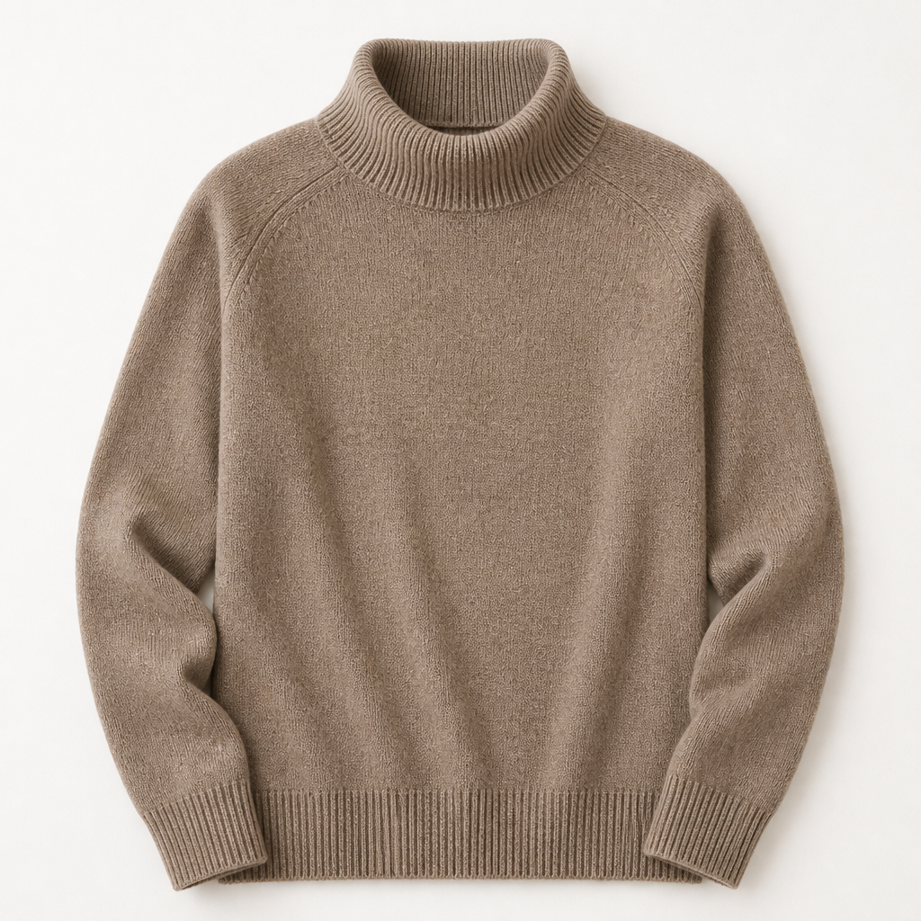 ArcticSilk™ – Cozy Relaxed-Fit Turtleneck Sweater with Ribbed Trim