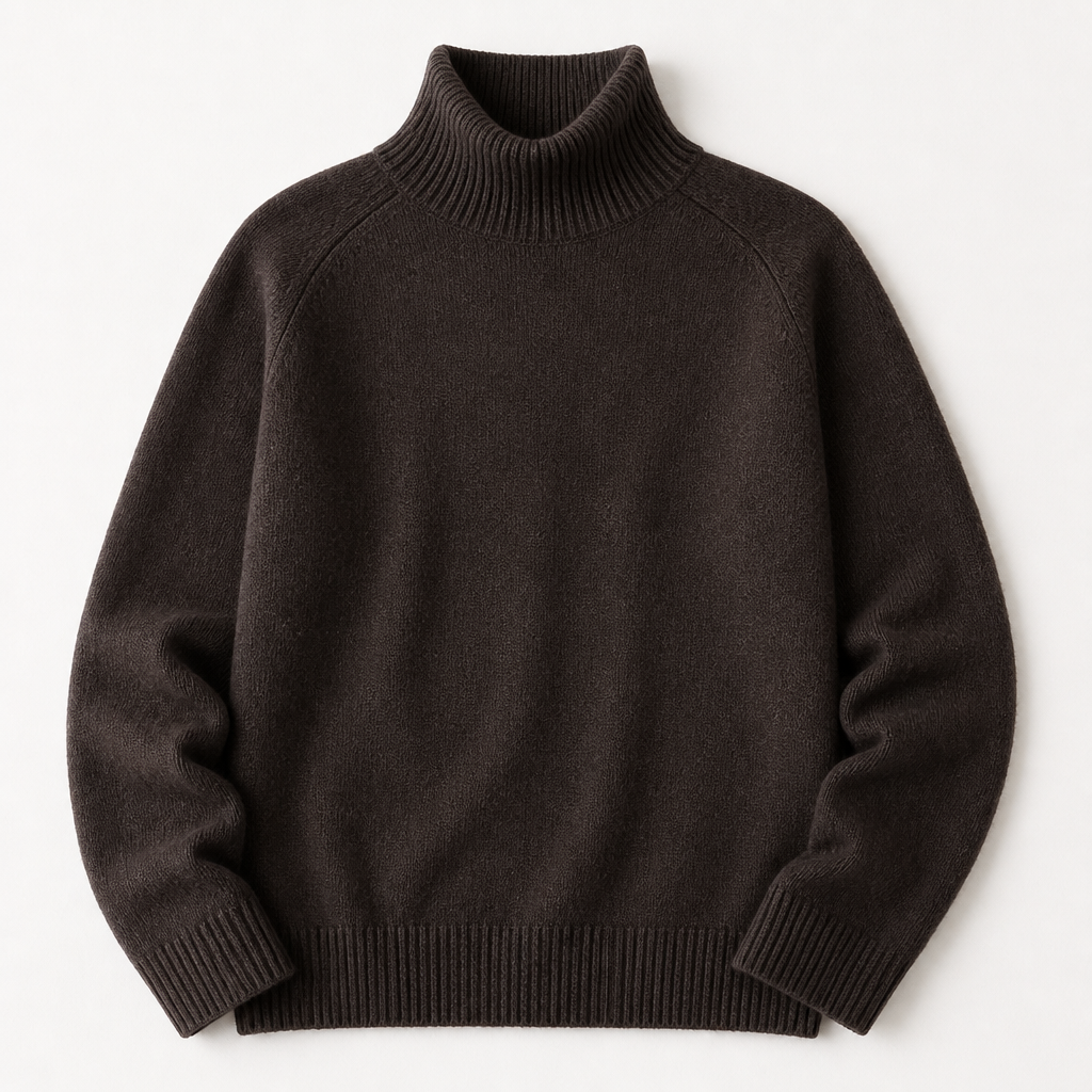 ArcticSilk™ – Cozy Relaxed-Fit Turtleneck Sweater with Ribbed Trim