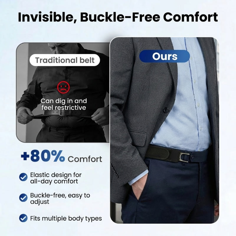 Flexibel™ – Buckle-Free Stretch Belt with Hidden Hook Closure