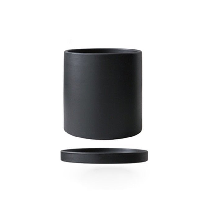 Flower Planter | Matte Finish | Includes Drainage Hole and Saucer | Nordic Style Pot