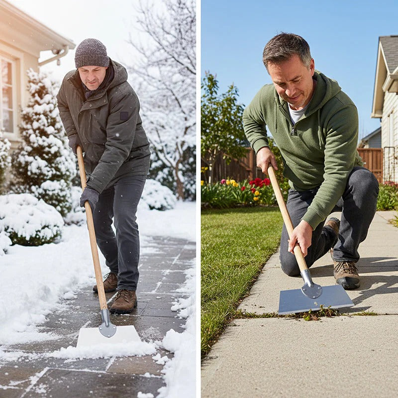 Garden Hoe | Broad Steel Blade | Push & Pull | WeedScrape