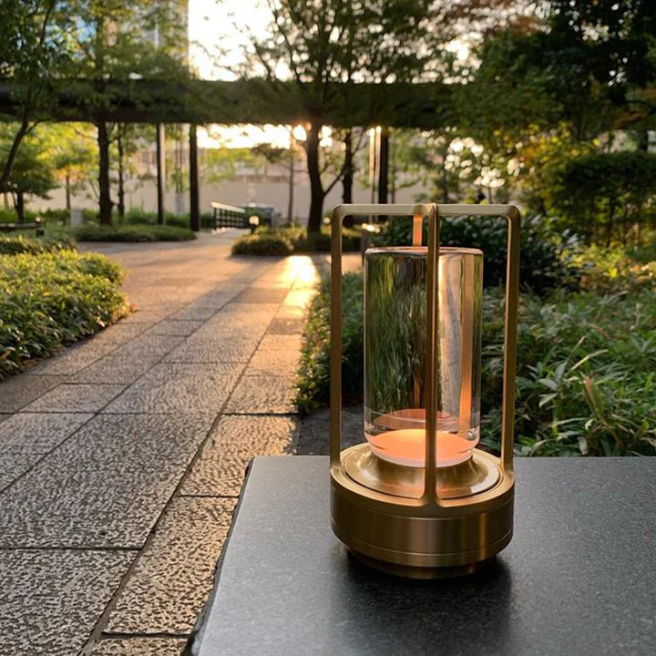 Lumiere Lantern Cordless Crystal Table Lamp