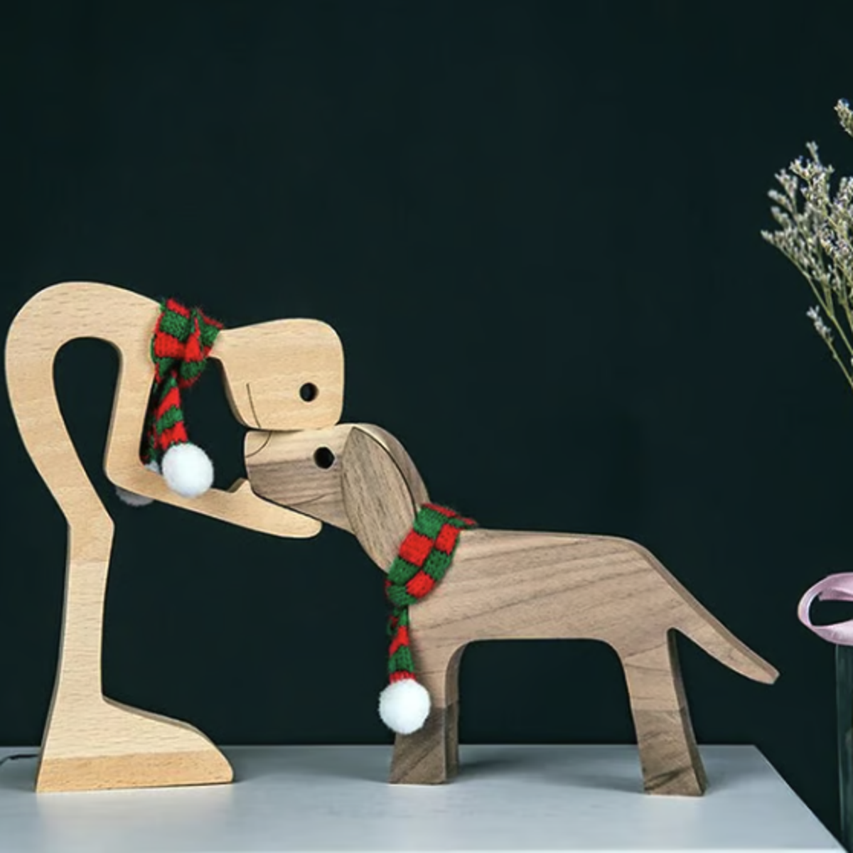 Handcrafted Wooden Sculpture for Animal Lovers