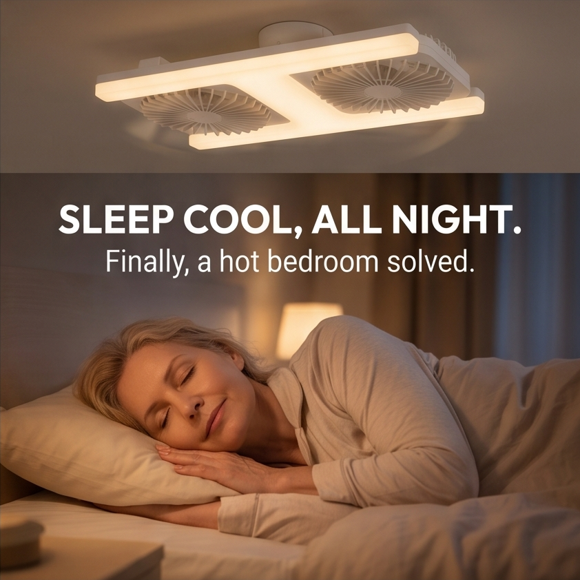 Breezo™ – Screw-In Ceiling Fan with LED Light