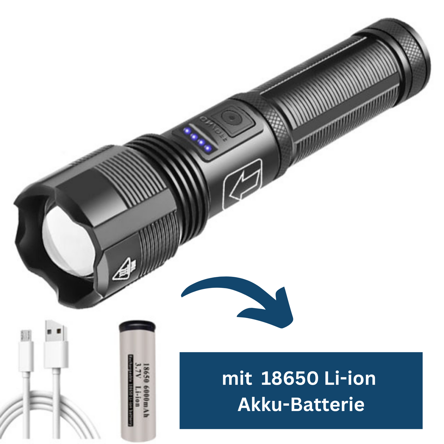 Handheld Flashlight with Bright LED Light