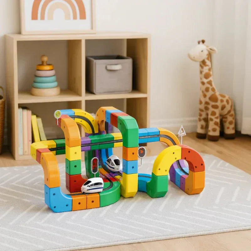 BuildLoop DIY Magnetic Train Track Set – Creative and active