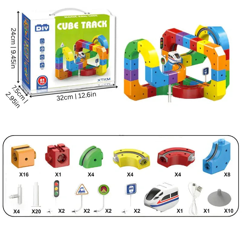 BuildLoop DIY Magnetic Train Track Set – Creative and active