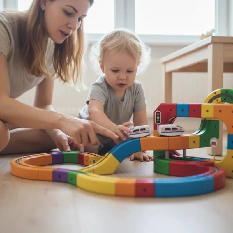 BuildLoop DIY Magnetic Train Track Set – Creative and active