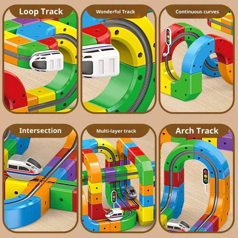 BuildLoop DIY Magnetic Train Track Set – Creative and active