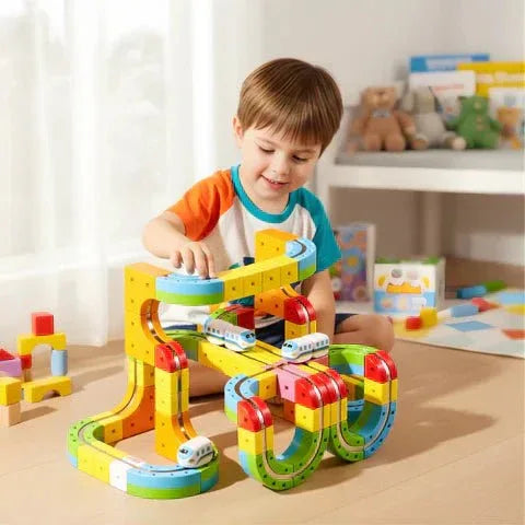 BuildLoop DIY Magnetic Train Track Set – Creative and active