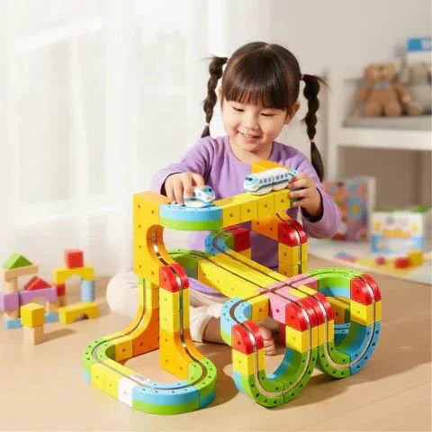 BuildLoop DIY Magnetic Train Track Set – Creative and active