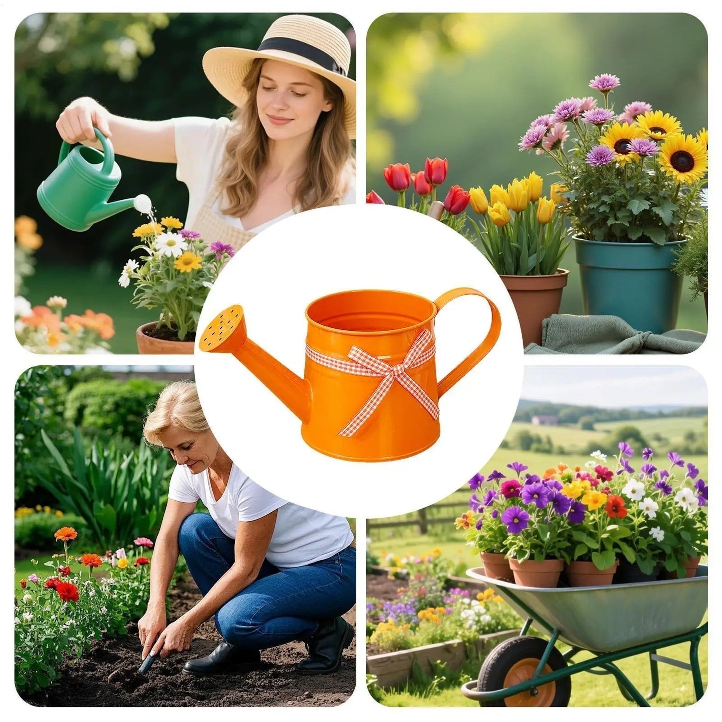 Ornamental Metal Watering Can | Stylish Eye-Catcher | Soft Shower Head | Floravia