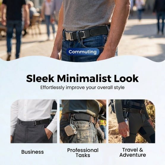 Flexibel™ – Buckle-Free Stretch Belt with Hidden Hook Closure