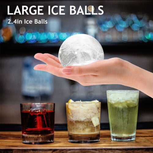 FrostVibe — Large Sphere Ice Ball Mold for Whiskey & Cocktails