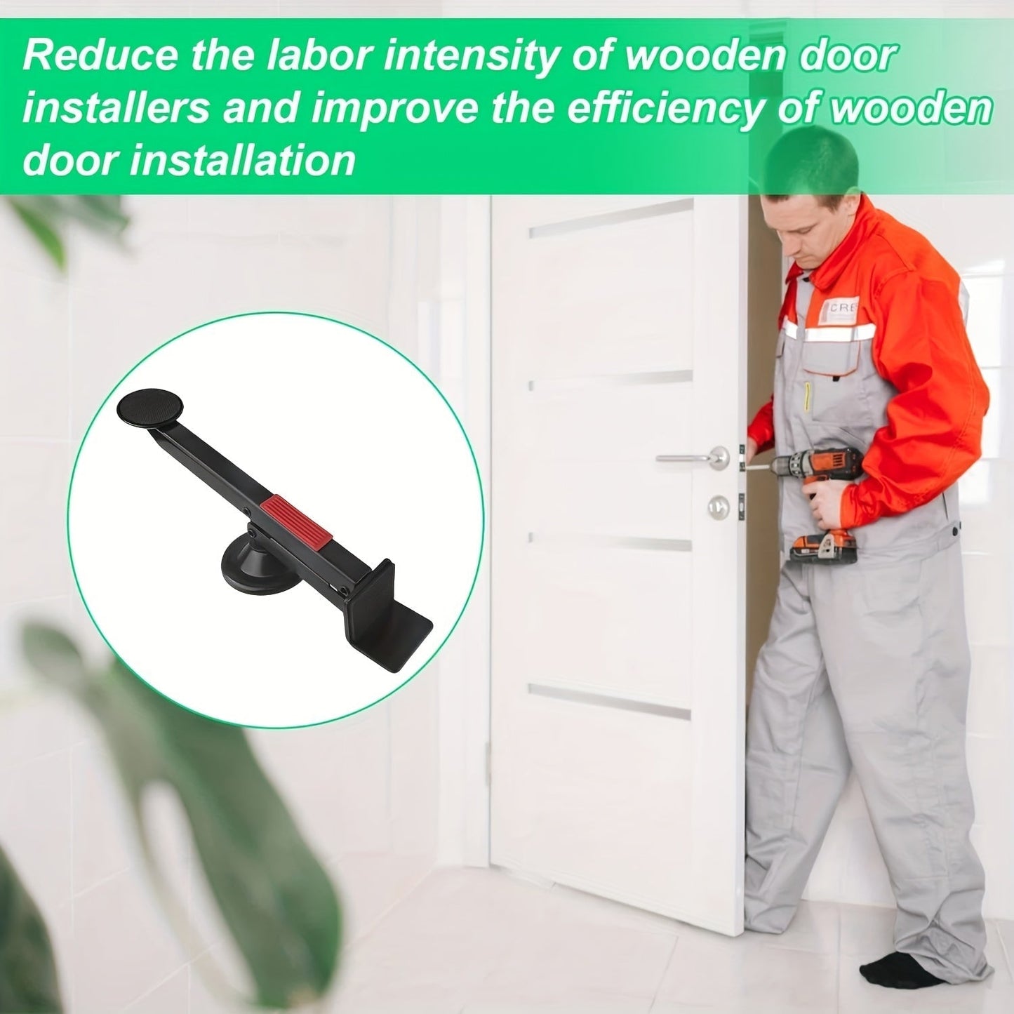 Foot Pedal Door Lifter with 360° Rotation