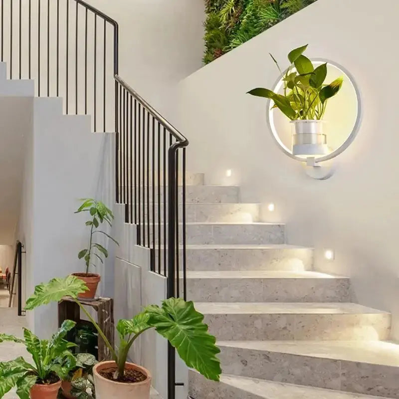 LED Wall Plant Light with Glass Vase | Warm Ambient Light | Decorative Wall Feature | GlowPlant