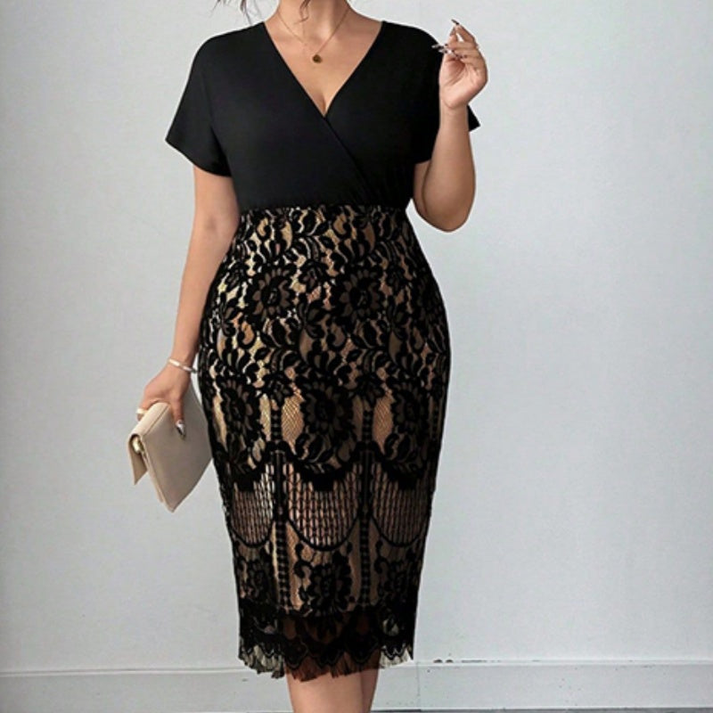 LuxeSilhouette™ V-Neck Dress — Feel Confident, Cool, and Captivating All Day Long
