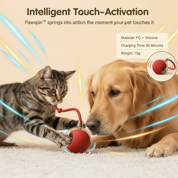 HunterOrb — Interactive Rolling Pet Toy Ball with Motion Activation