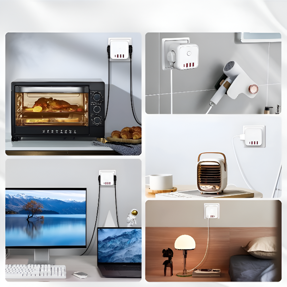 Cube Power Board | Multi-Socket | Overload Safety with On-Off Switch | PowerCube