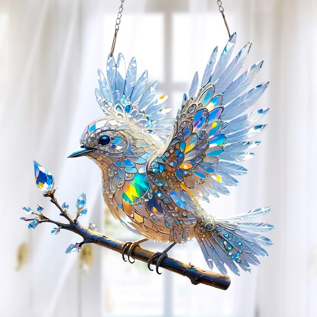 Crystal Bird Decoration – Sparkling Light for Windows & Home