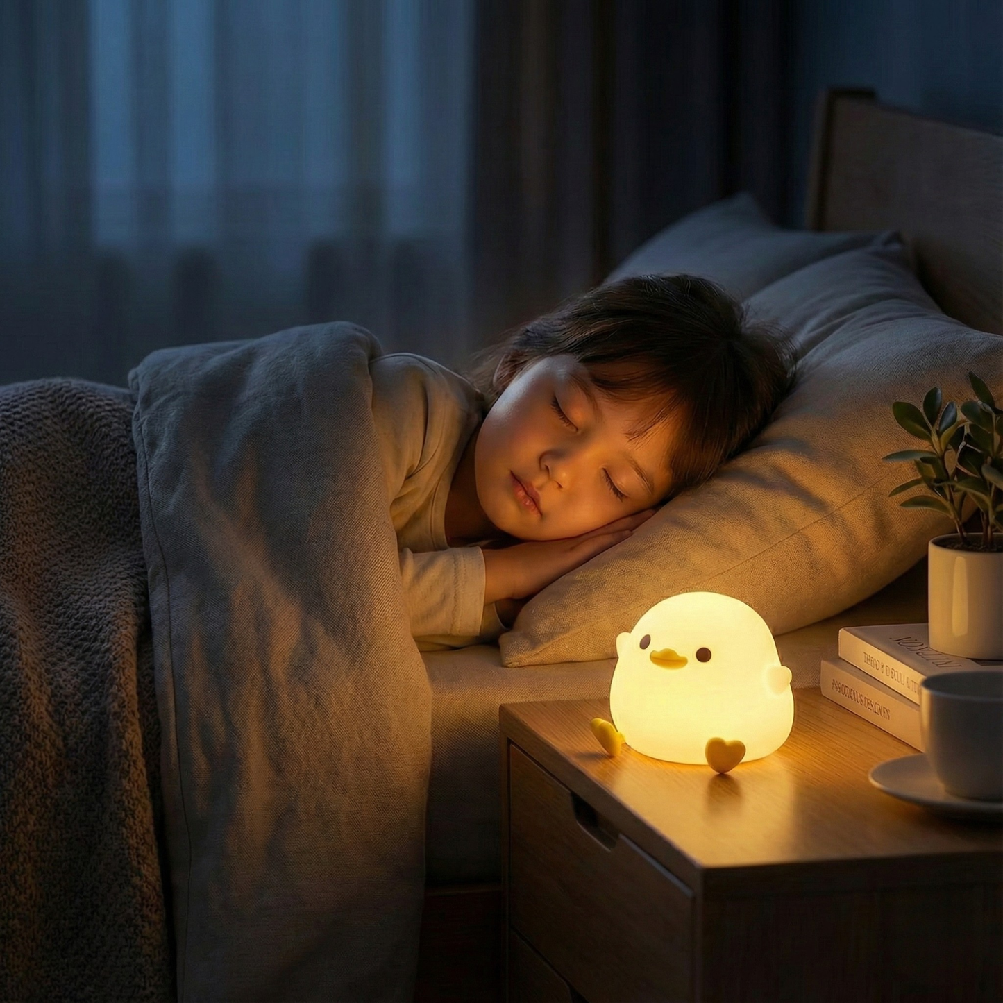 GlideGlow — Cute LED Night Light Lamp for Bedside & Kids Room Decor