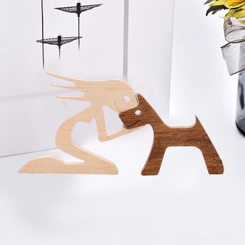 Handcrafted Wooden Sculpture for Animal Lovers