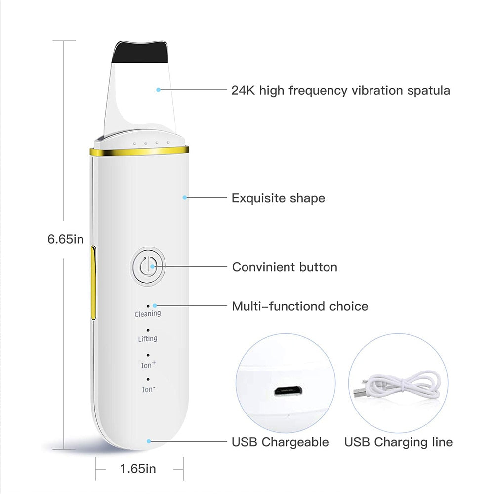 SkinPulse Ultrasonic Skin Scrubber for Deep Cleansing
