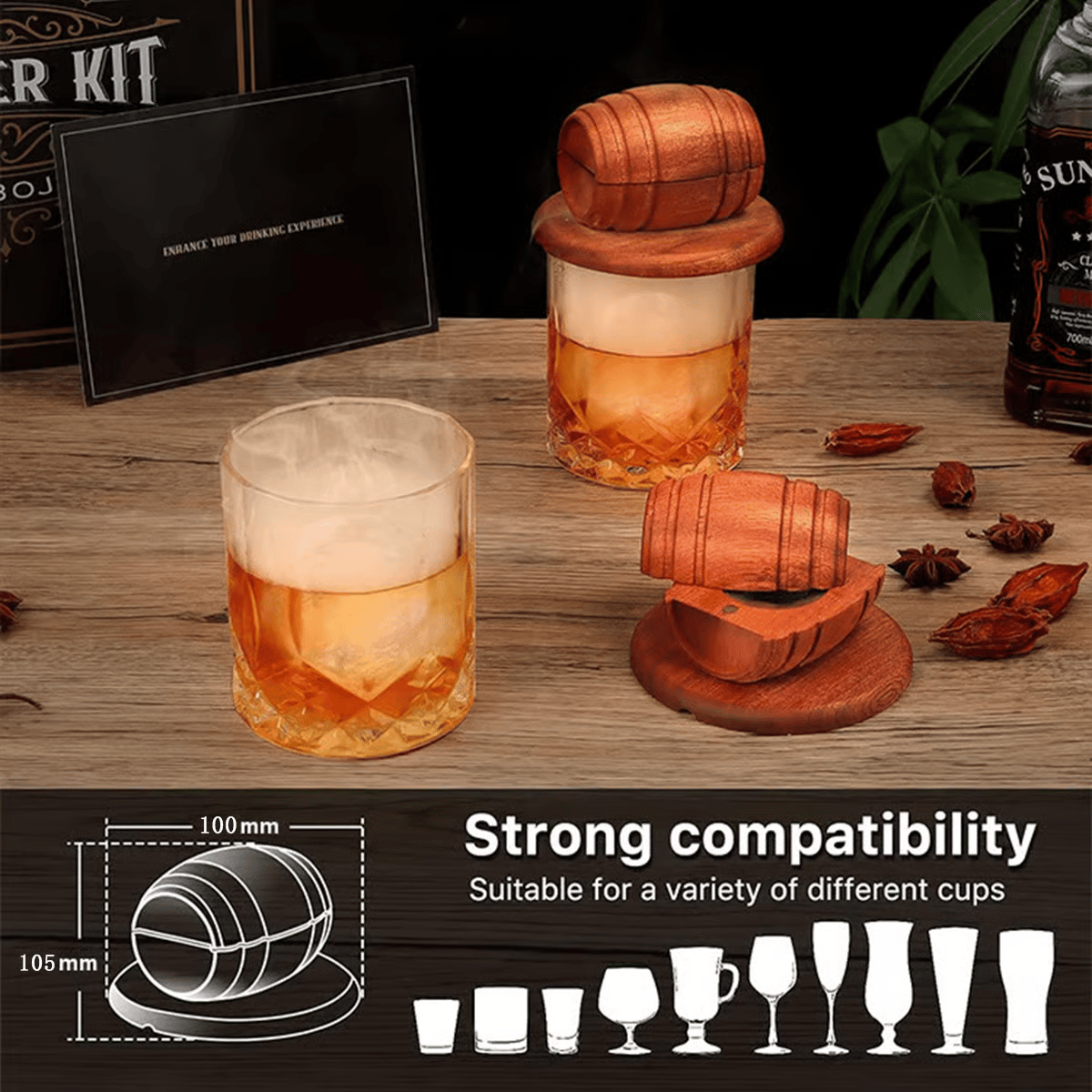 Wooden barrel smoking