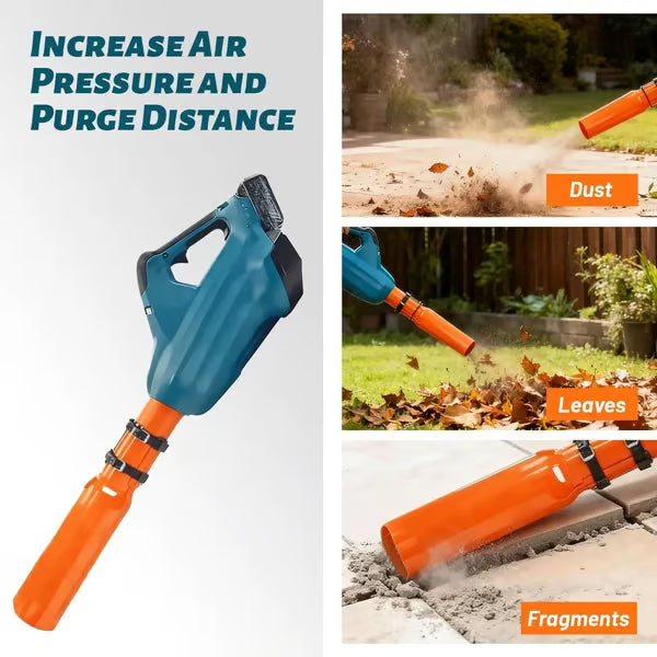 Leaf Blower Airflow Booster Attachment | Flow Amplifier | Quick Tool-Free Mount | AirJetPro