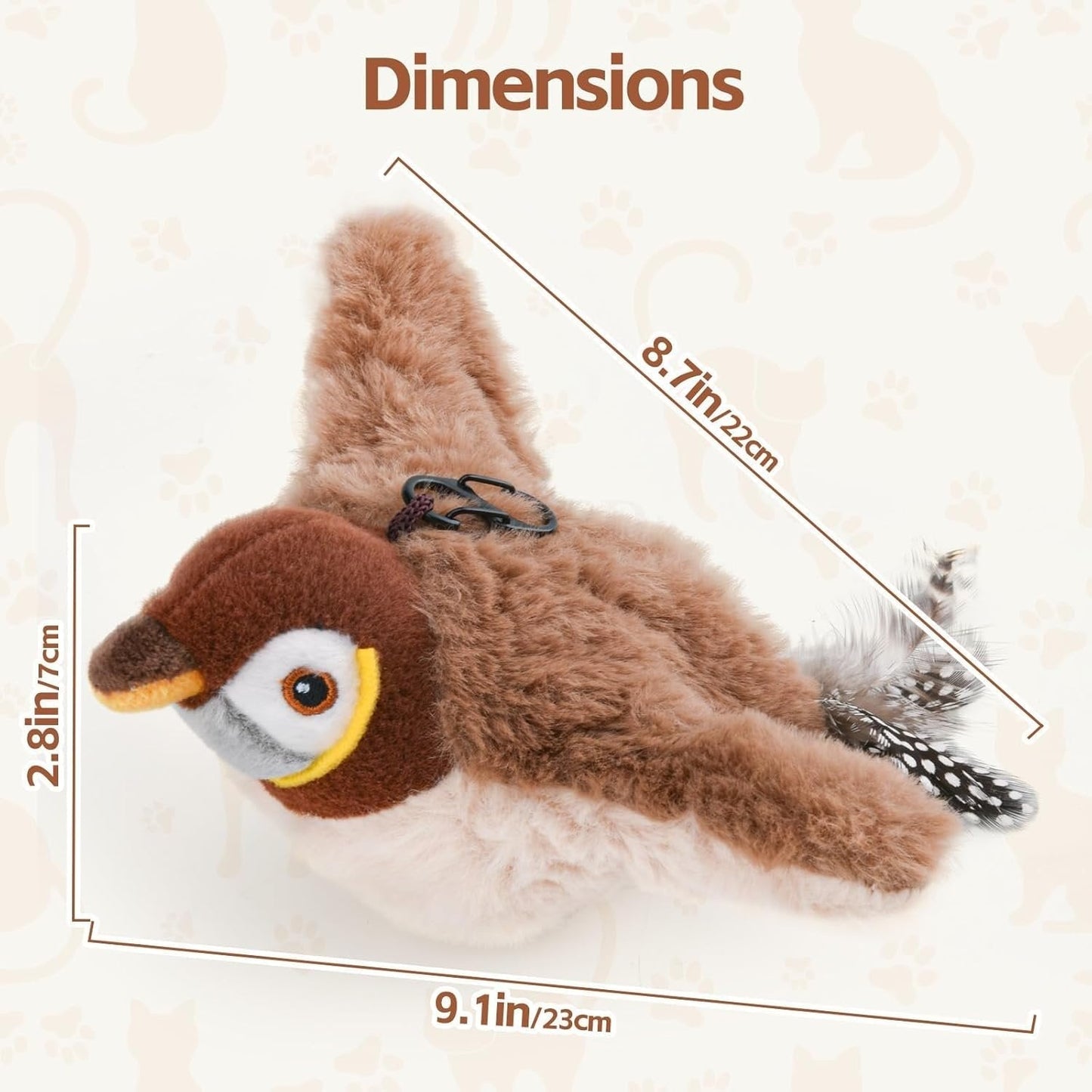 FierceFlyer — Interactive Cat Toy Bird with Flapping Wings & Rechargeable Design
