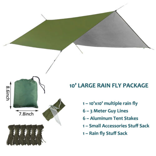 Hammock for Camping with Mosquito Net and Rainfly Choices
