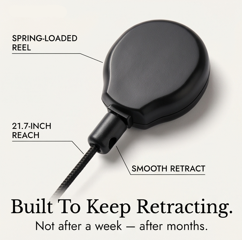Carden™ – Retractable Faux Leather Badge Holder