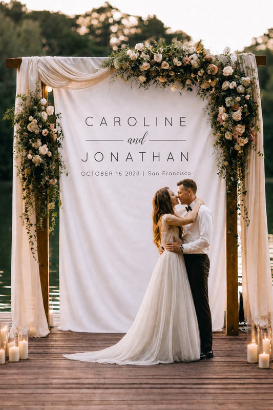 Modern Custom Minimalist Wedding Backdrop
