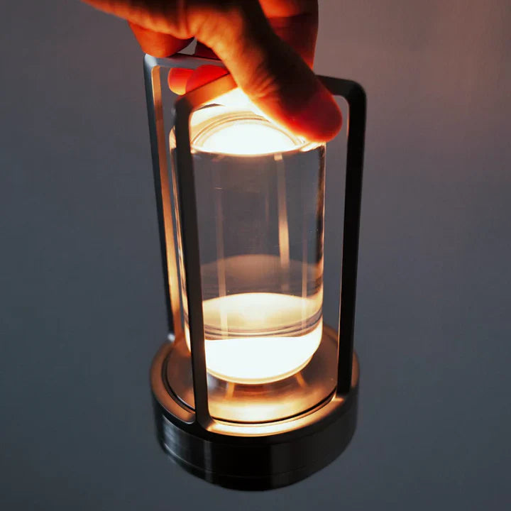 Lumiere Lantern Cordless Crystal Table Lamp