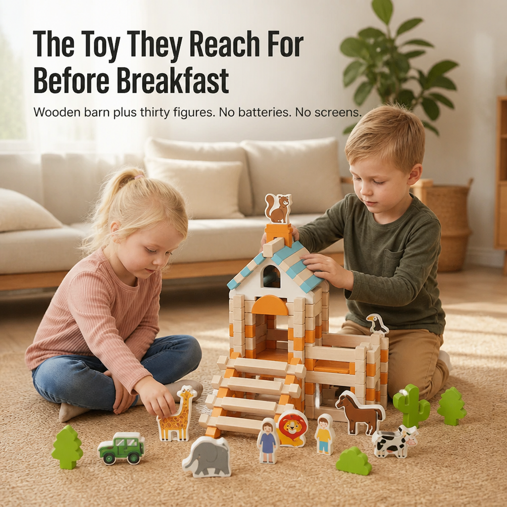 LuminoBlocks™ — Build a Wooden Animal World Your Kid Plays With for Hours