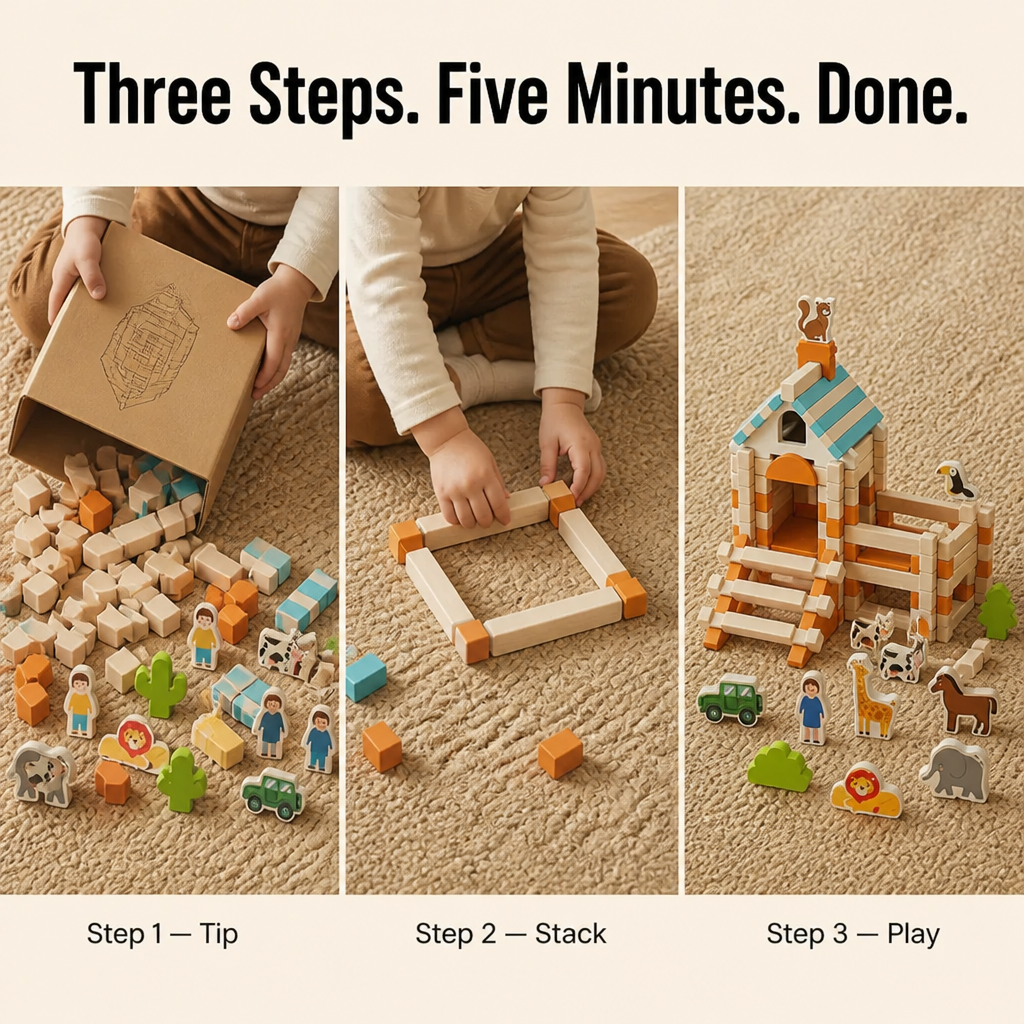 LuminoBlocks™ — Build a Wooden Animal World Your Kid Plays With for Hours