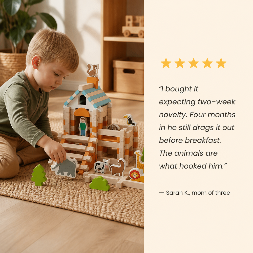 LuminoBlocks™ — Build a Wooden Animal World Your Kid Plays With for Hours