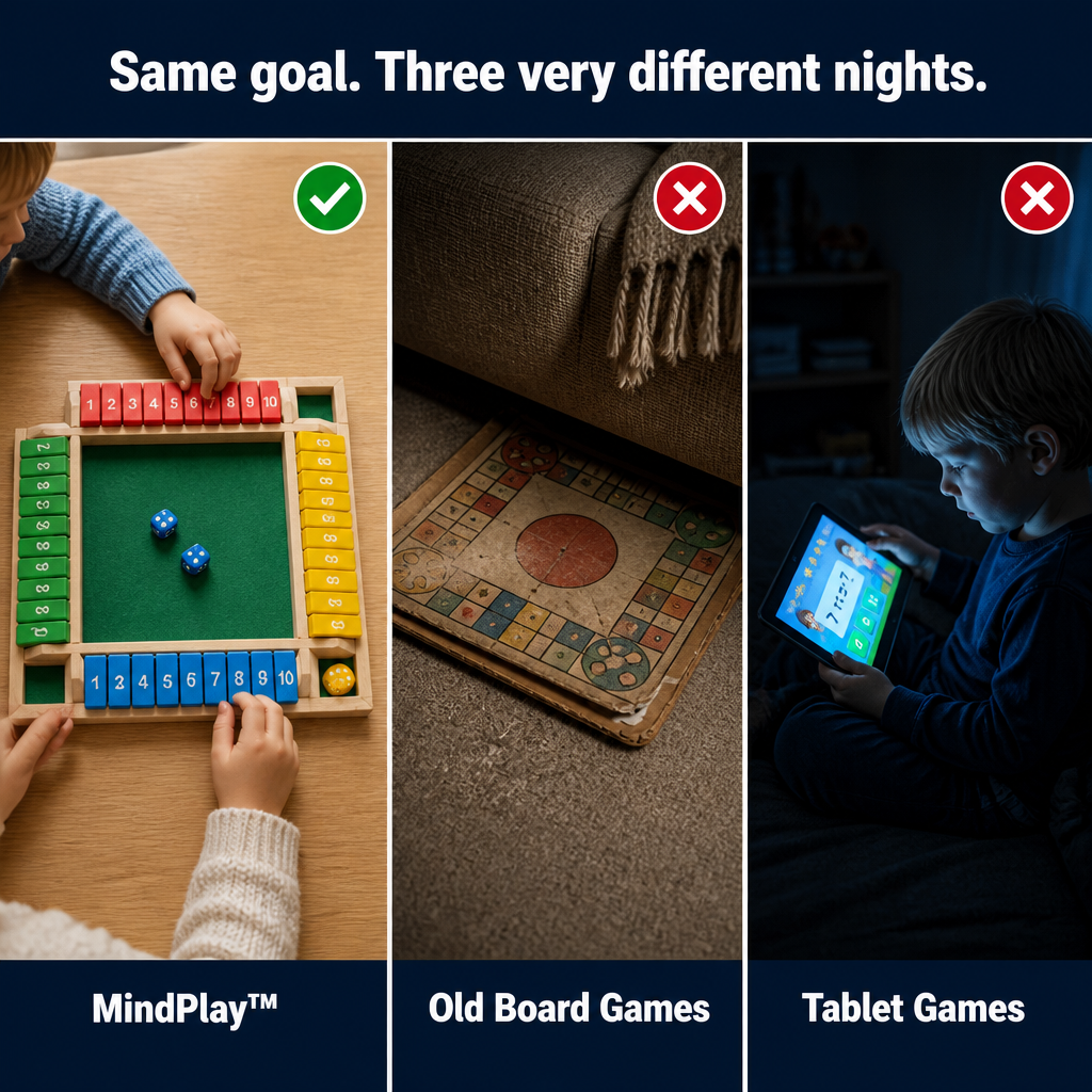 MindPlay — Trade Screen Time For Real Family Laughs With Wooden Dice