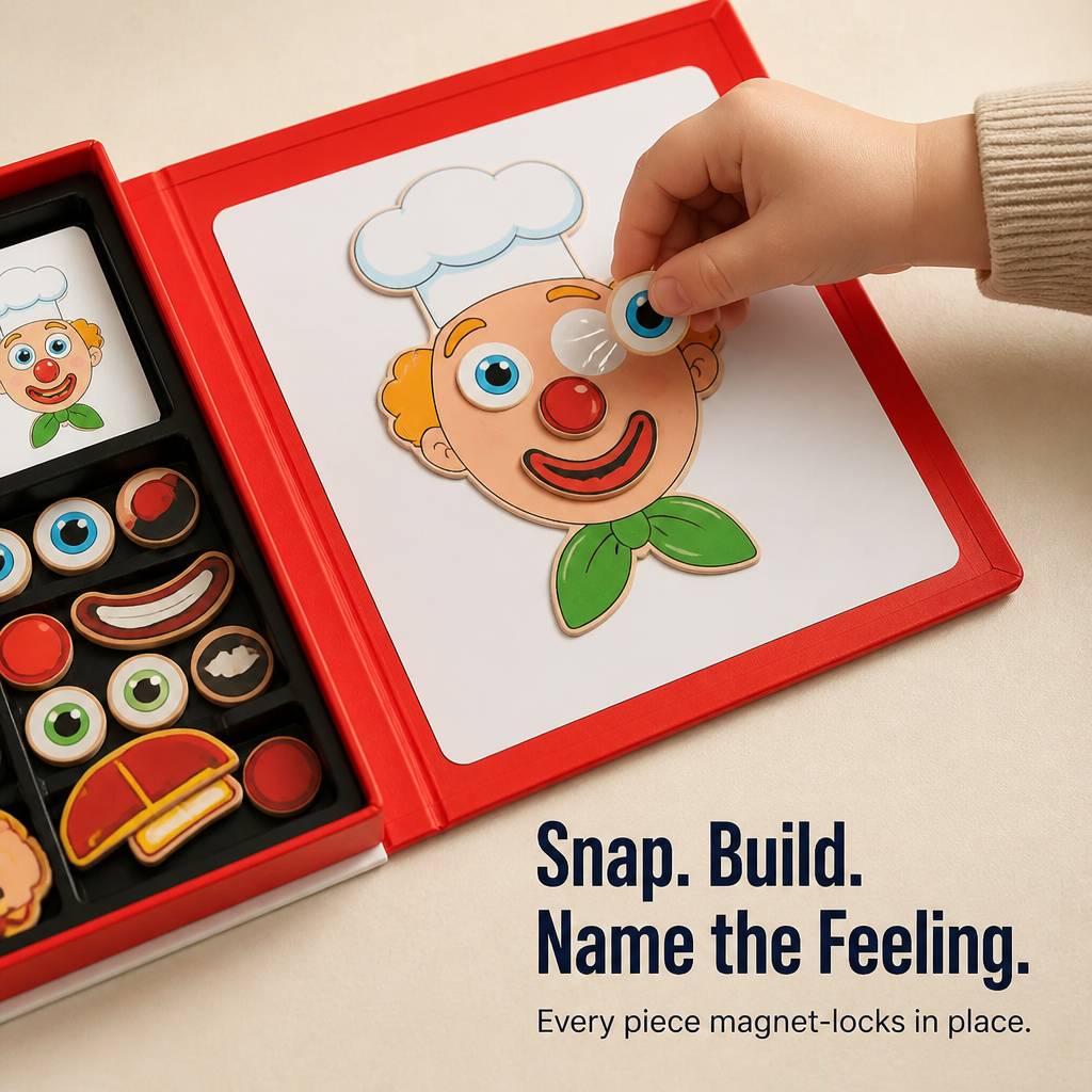 EmotiMate™ — Build Magnetic Faces That Teach Kids Big Feelings Without Screens