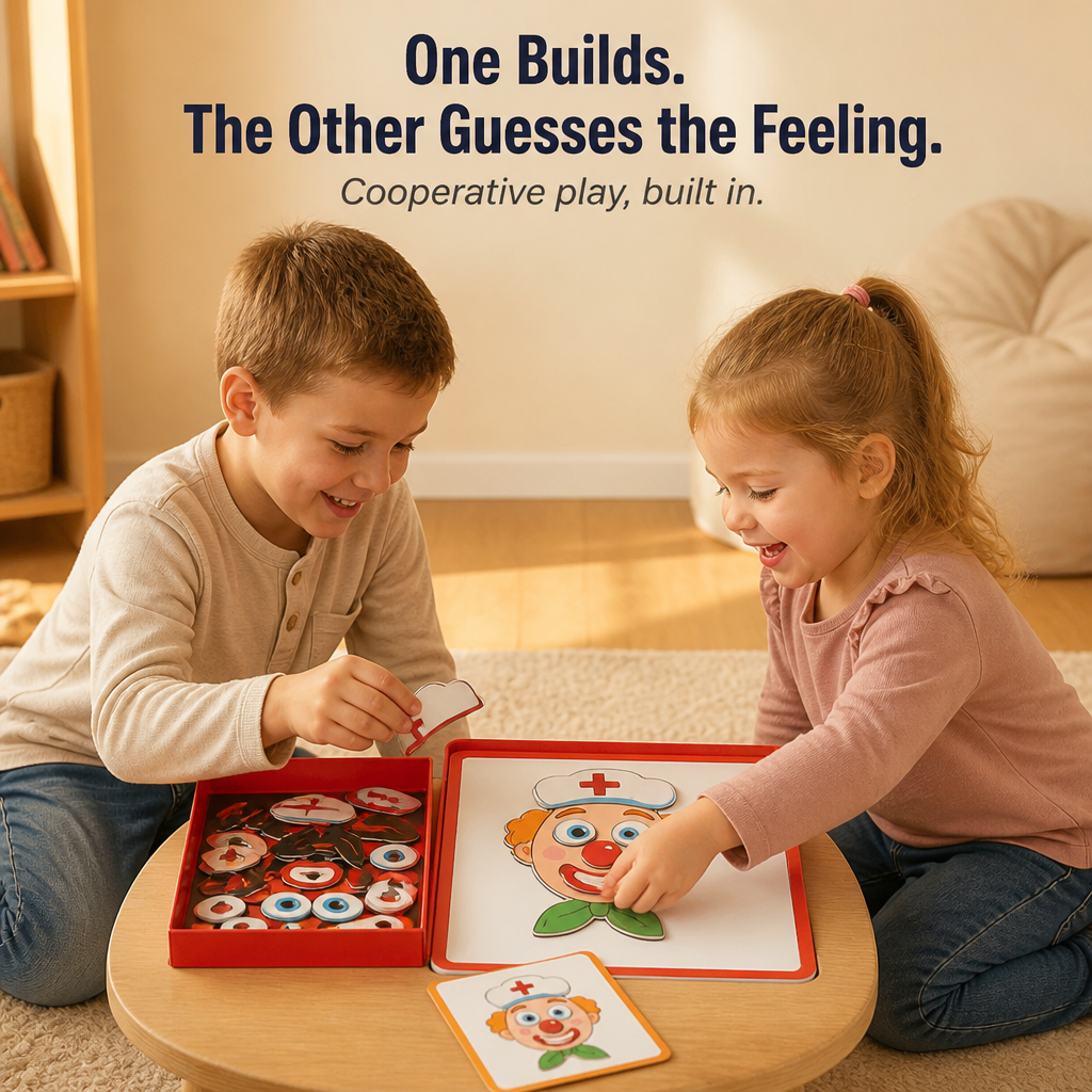 EmotiMate™ — Build Magnetic Faces That Teach Kids Big Feelings Without Screens