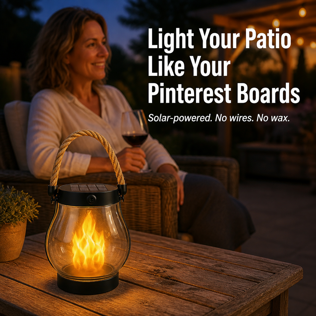 LumaFyre™ — Light Your Patio All Night on Solar, No Wires or Wax