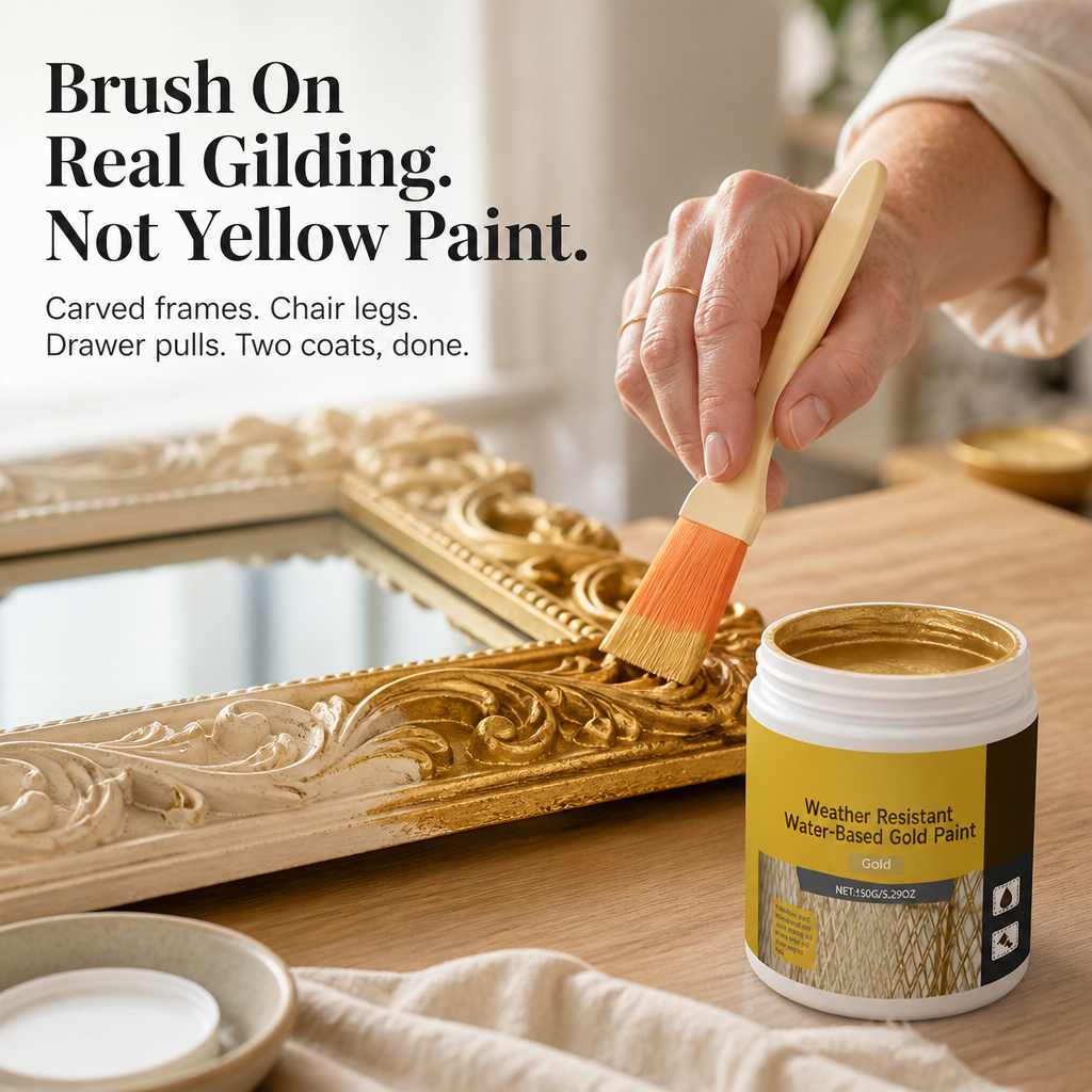 BrilliqueGlo™ — Brush On Gilded Gold That Makes Thrift Finds Look Like Antiques