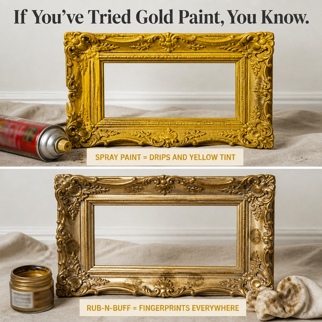 BrilliqueGlo™ — Brush On Gilded Gold That Makes Thrift Finds Look Like Antiques