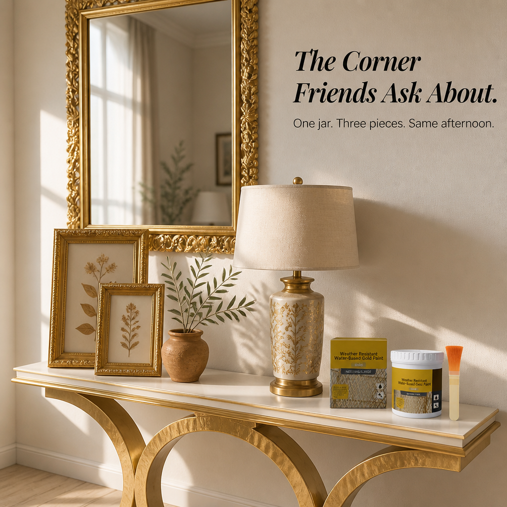 BrilliqueGlo™ — Brush On Gilded Gold That Makes Thrift Finds Look Like Antiques