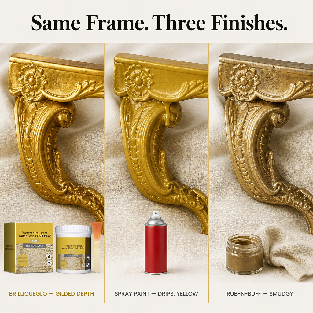 BrilliqueGlo™ — Brush On Gilded Gold That Makes Thrift Finds Look Like Antiques