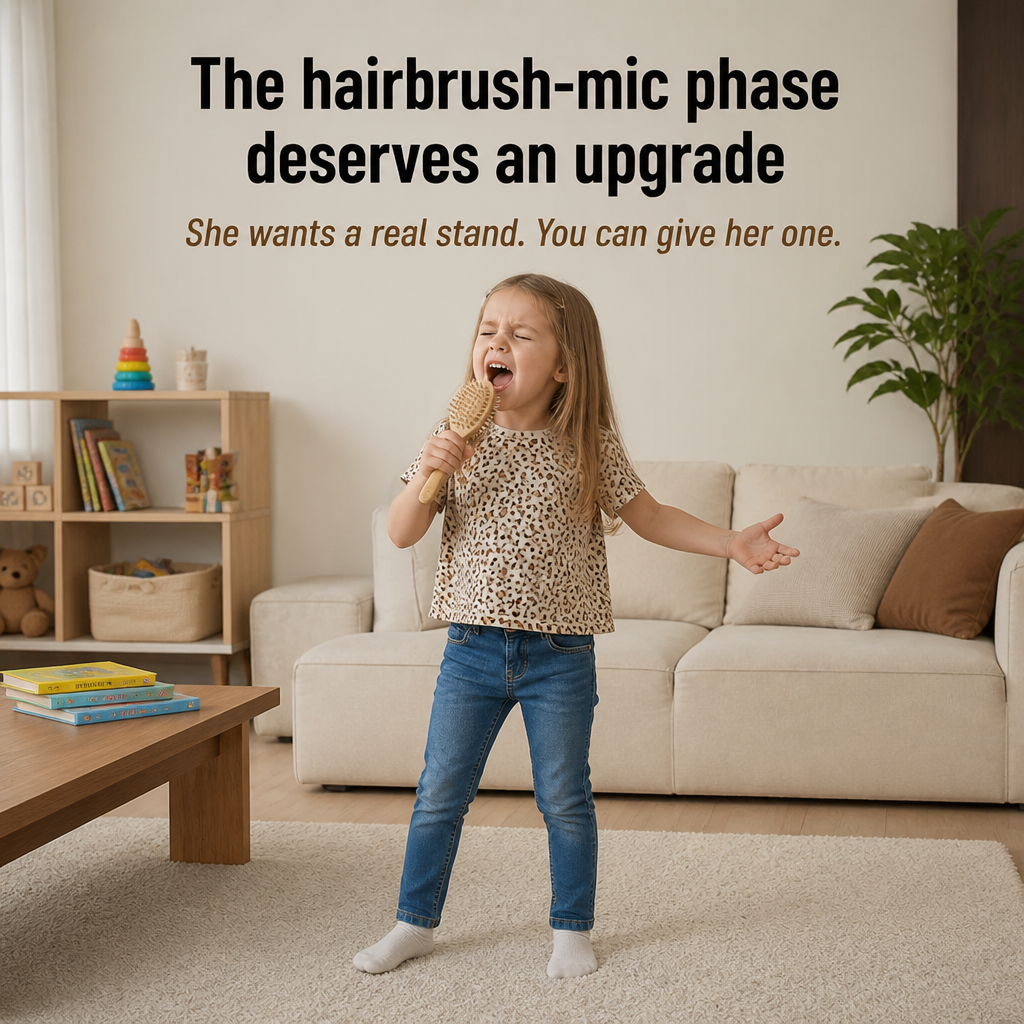 HarmonyVibe™ — Trade the Hairbrush Mic for a Real Performer's Stand | Pink, Blue, Black