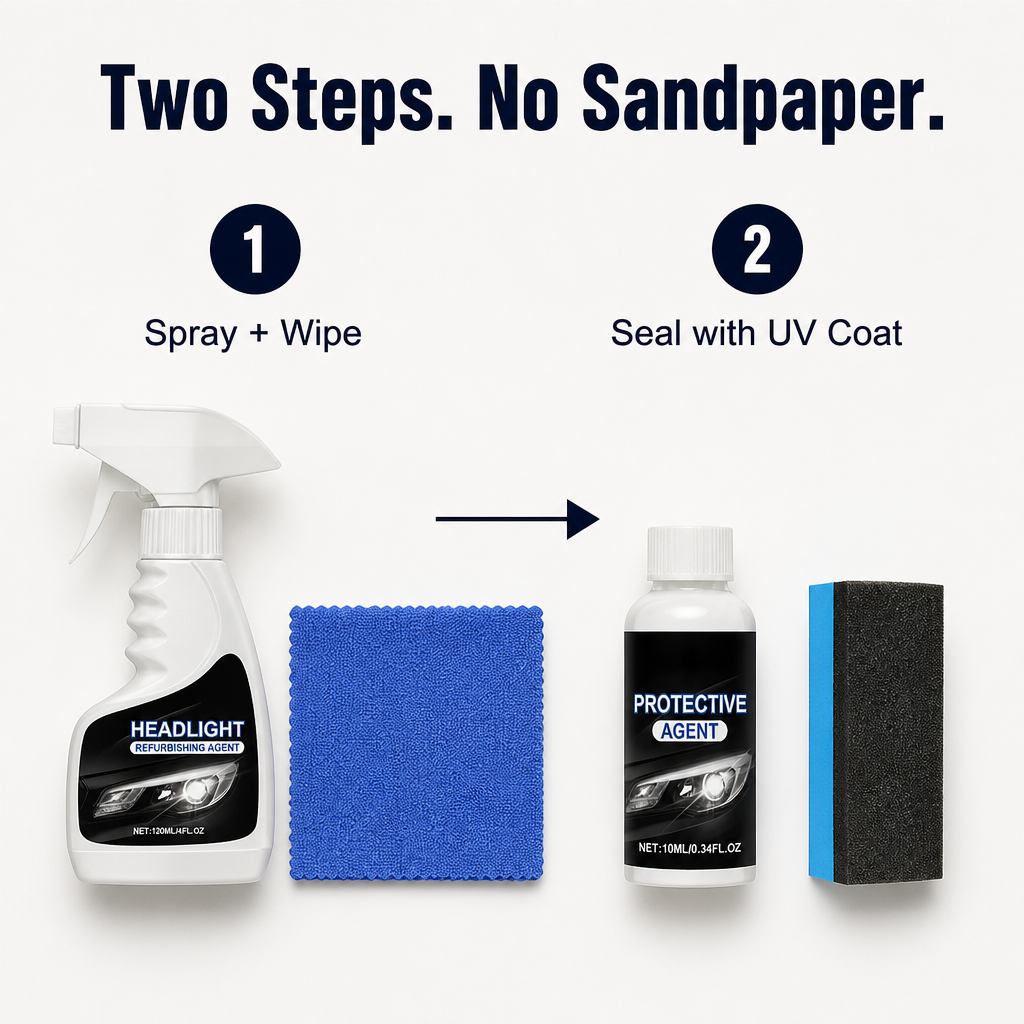 LumaShield™ — Spray Foggy Headlights Clear in Minutes Without Sanding or Shop Visits