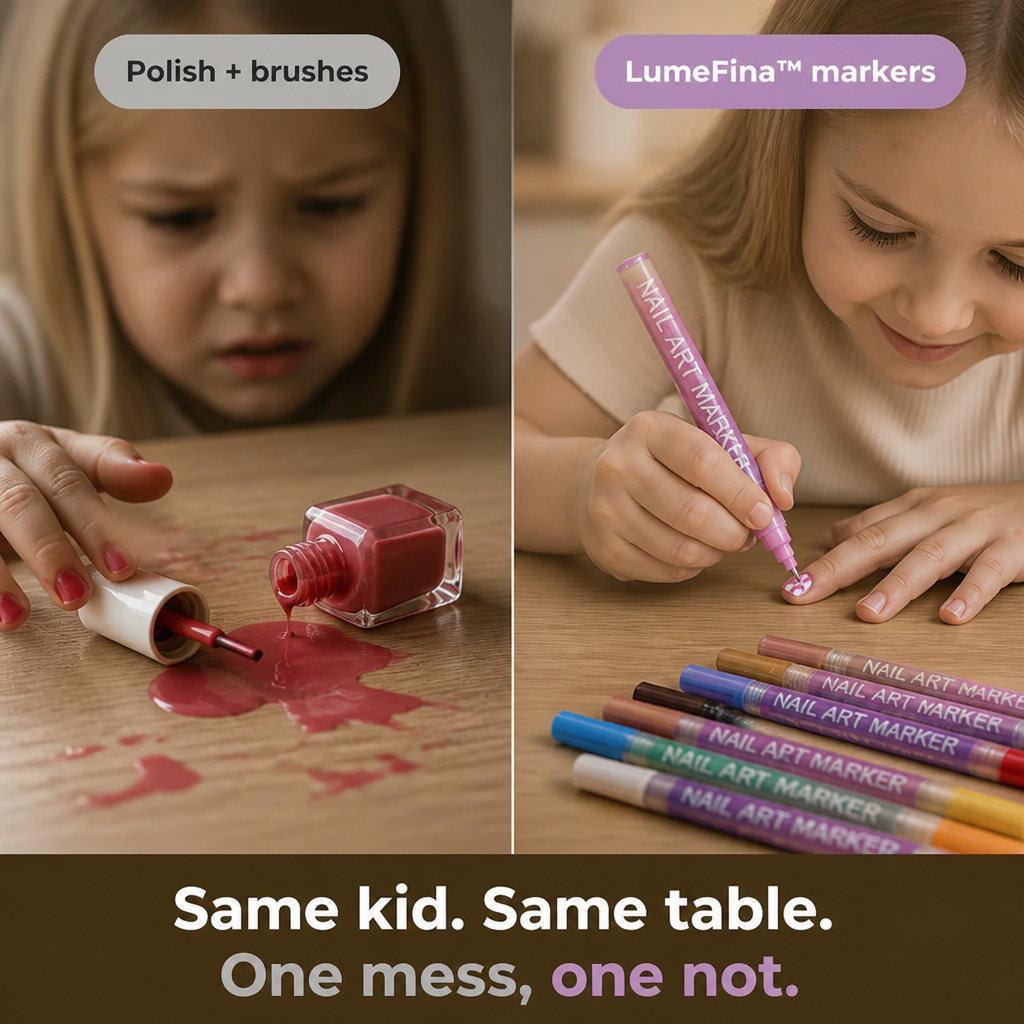 LumeFina™ Nail Art Markers — Draw Detailed Nail Designs With Your Daughter, Skip the Salon Trip