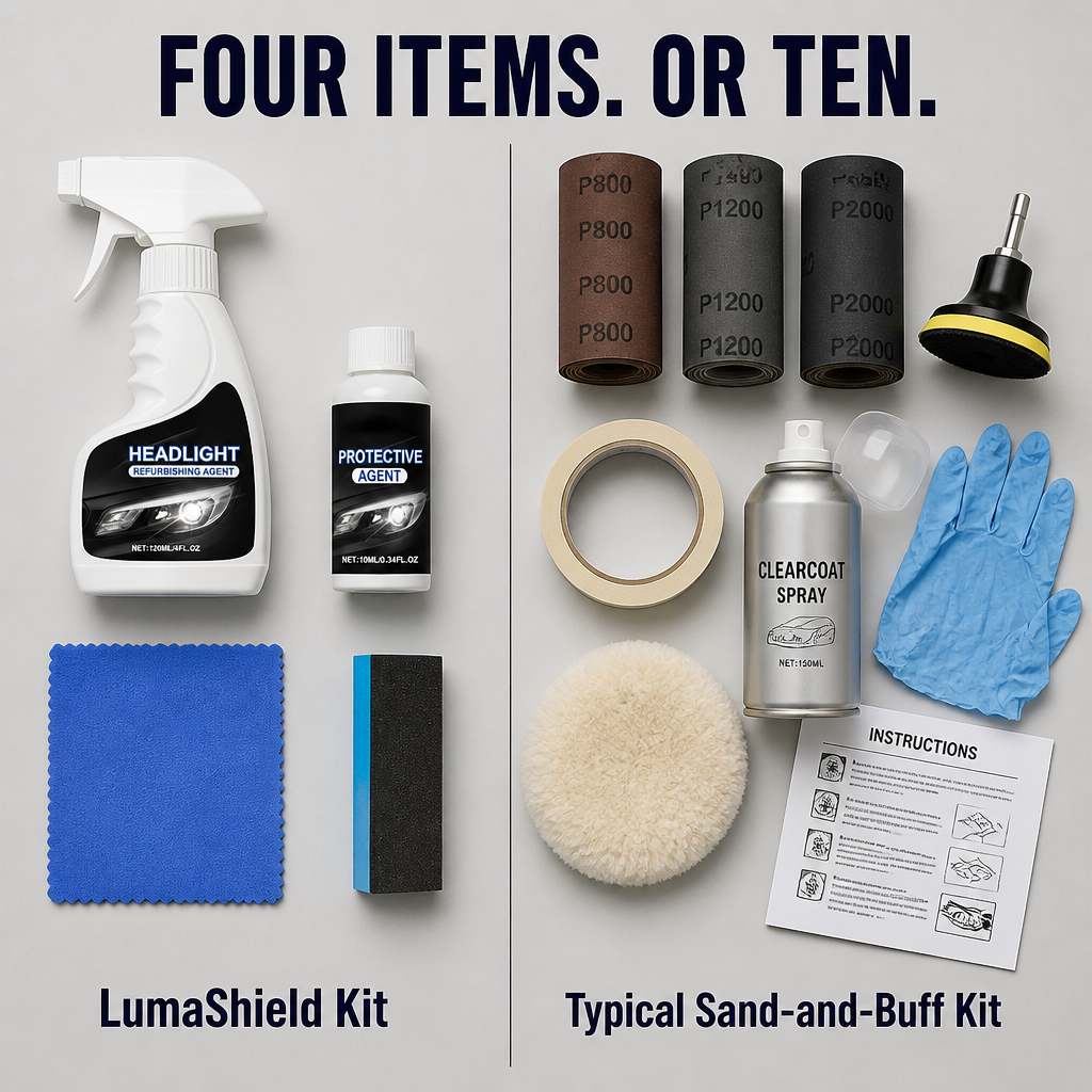 LumaShield™ — Spray Foggy Headlights Clear in Minutes Without Sanding or Shop Visits