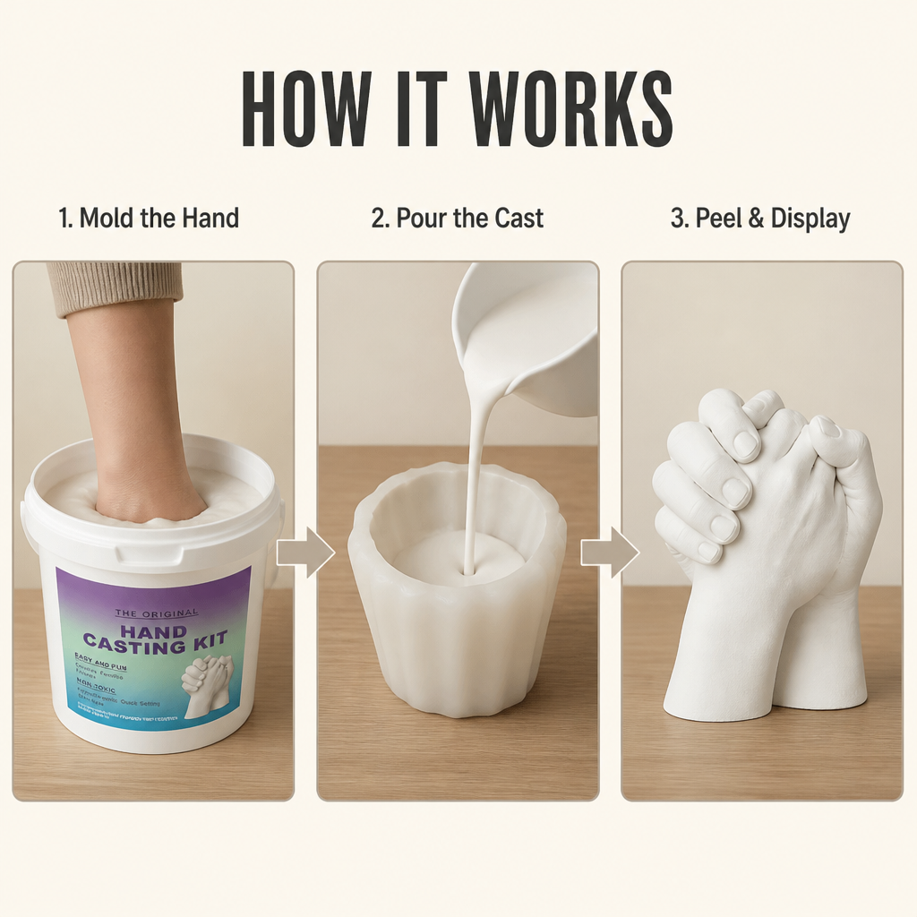 AuraPrint™ — Cast Your Family's Hands Into a Sculpture That Outlives the Camera Roll